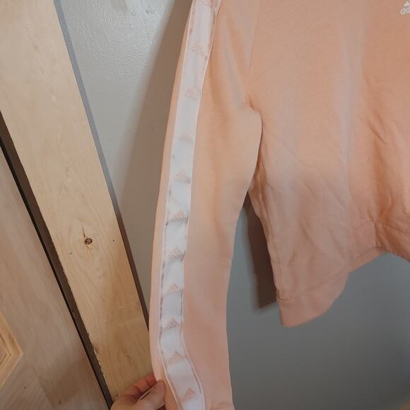 Adidas Size Small S Light Pink Sweatshirt Workout Long Sleeve Comfy Athleisure - Picture 8 of 9